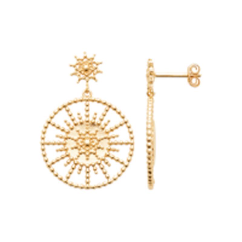 Coque de Nacre Boucles d'oreilles pendantes plaqué or 23047700