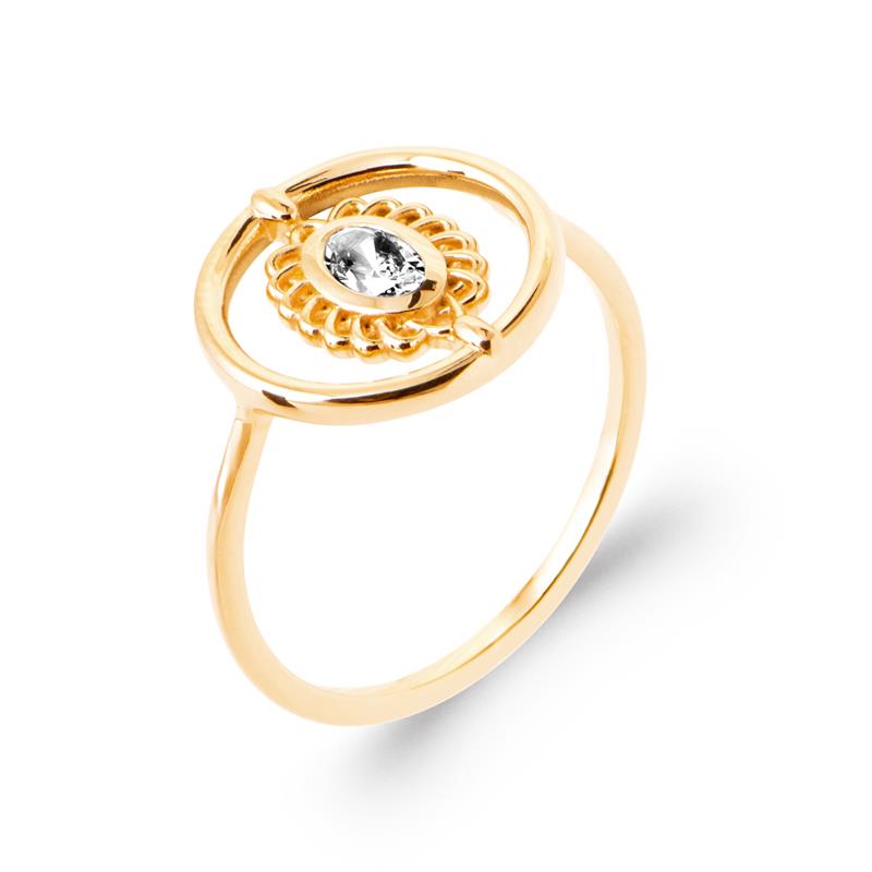 Coque de Nacre Bague plaqué or 20019010