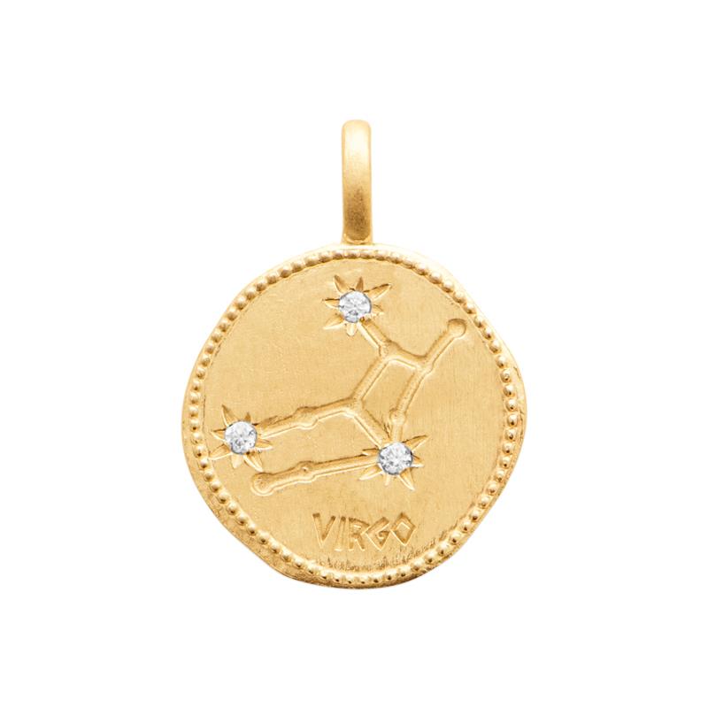 Coque de Nacre Pendentif zodiaque plaqué or 27687108