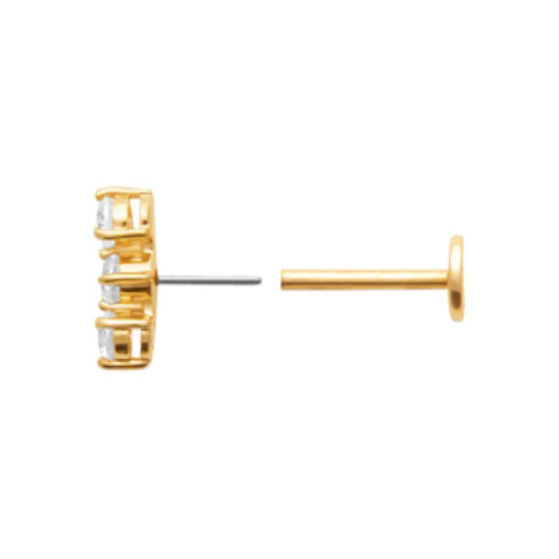 Coque de Nacre Piercing plaqué or 23071110