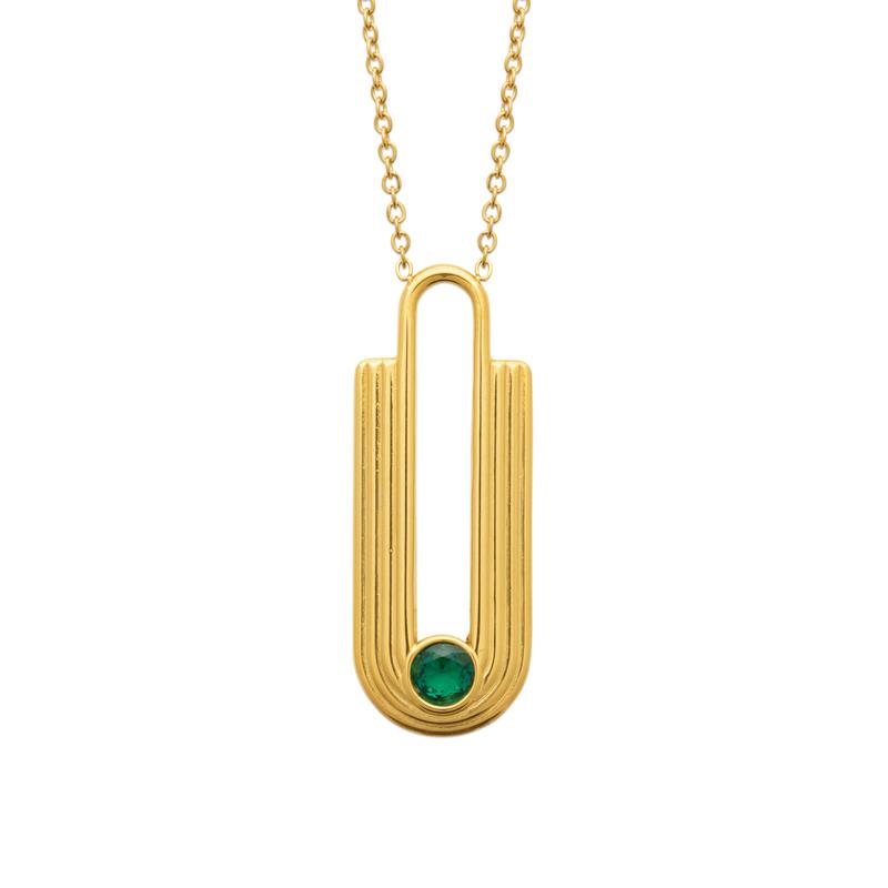 Izee Collier acier doré 312381