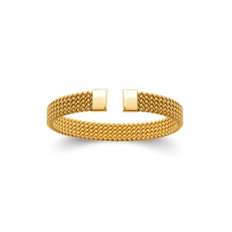 Coque de Nacre Bracelet jonc acier doré 312285