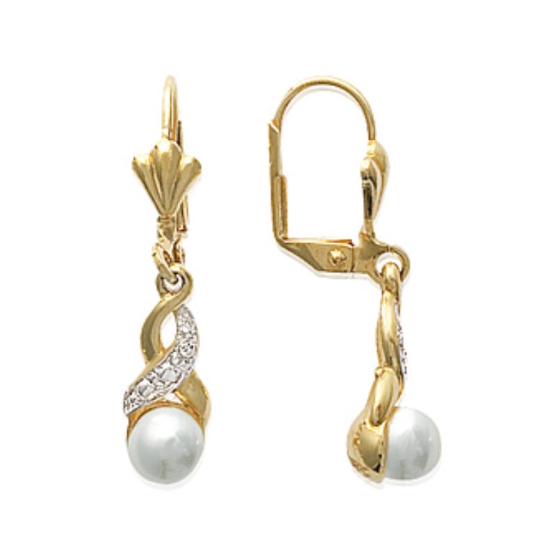 Coque de Nacre Boucles d'oreilles plaqué or 2354193