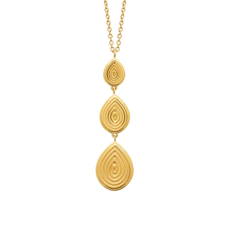 Coque de Nacre Collier acier doré 312359