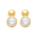 Coque de Nacre Puces d'oreilles plaqué or 23016810