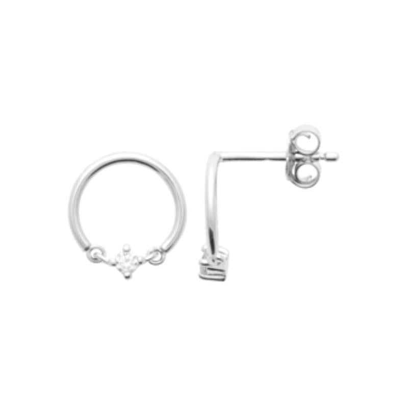 Coque de Nacre Puces d'oreilles argent 13060410