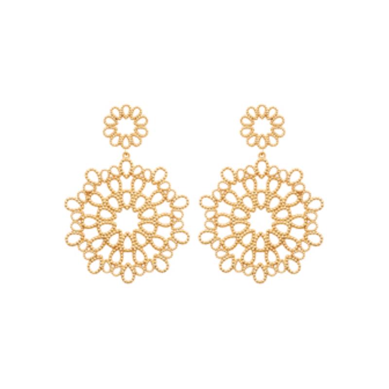 Coque de Nacre Boucles d'oreilles pendantes plaqué or 23050600