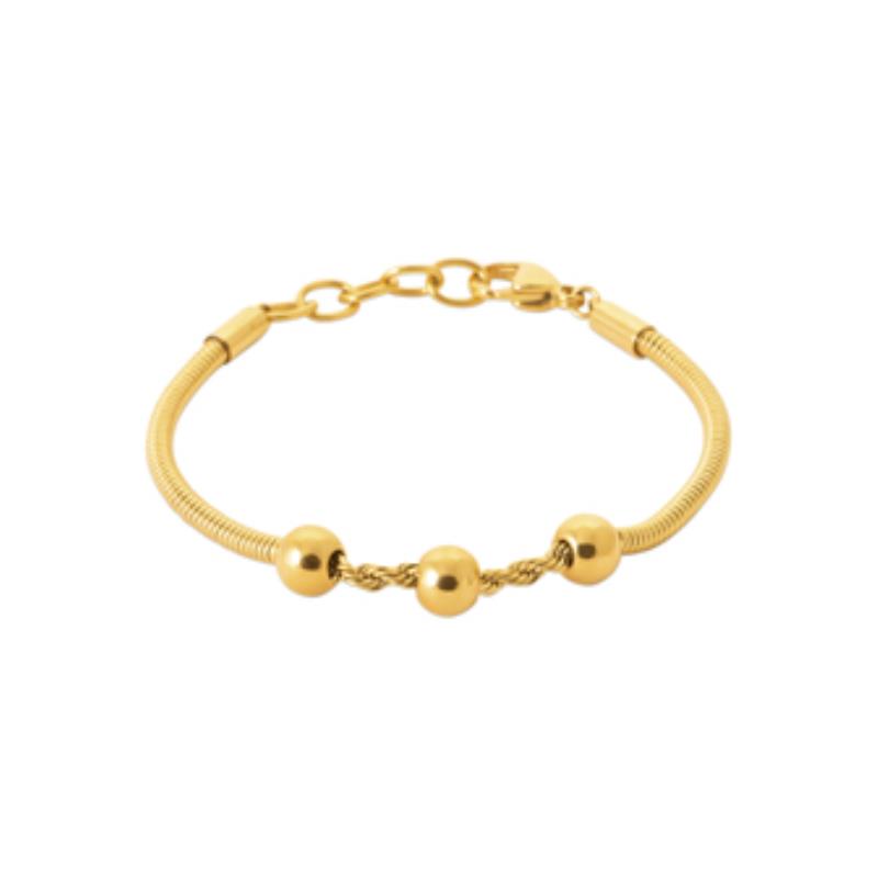 Coque de Nacre Bracelet acier doré 312215