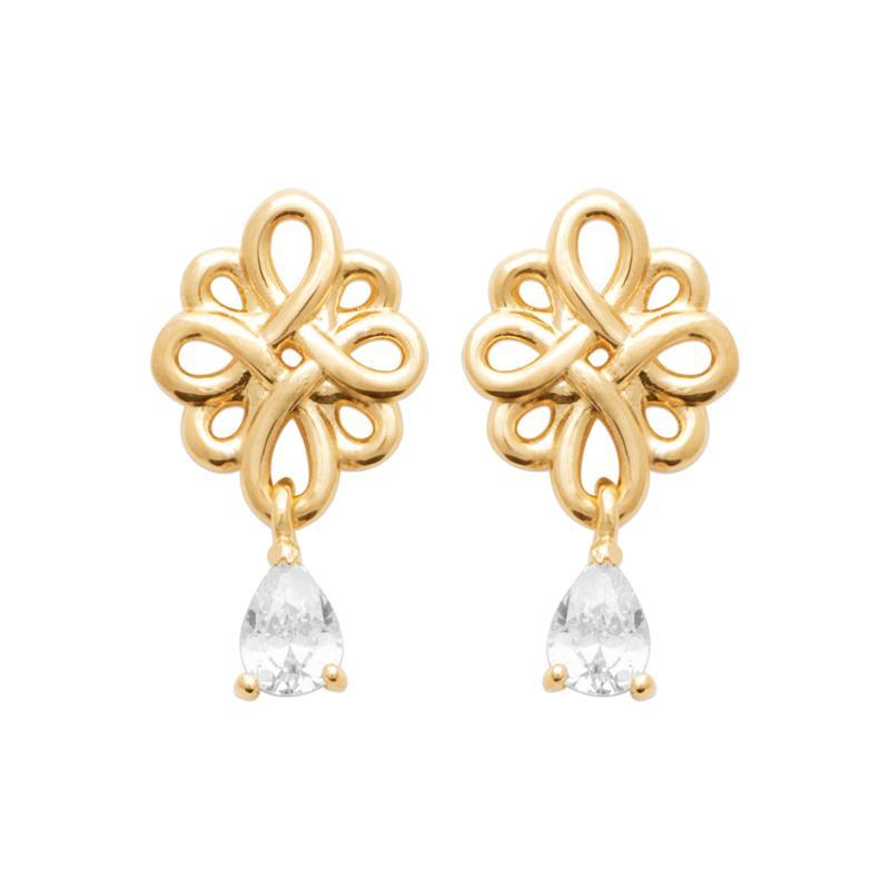 Coque de Nacre Puces d'oreilles plaqué or 23052910