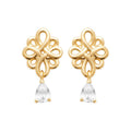 Coque de Nacre Puces d'oreilles plaqué or 23052910