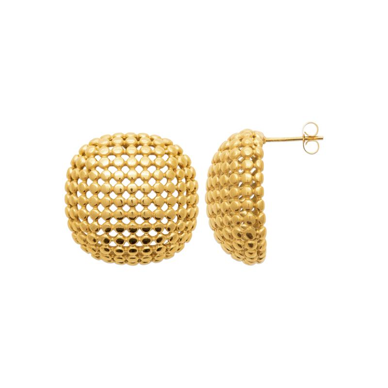 Coque de Nacre Boucles d'oreilles acier doré 3130209