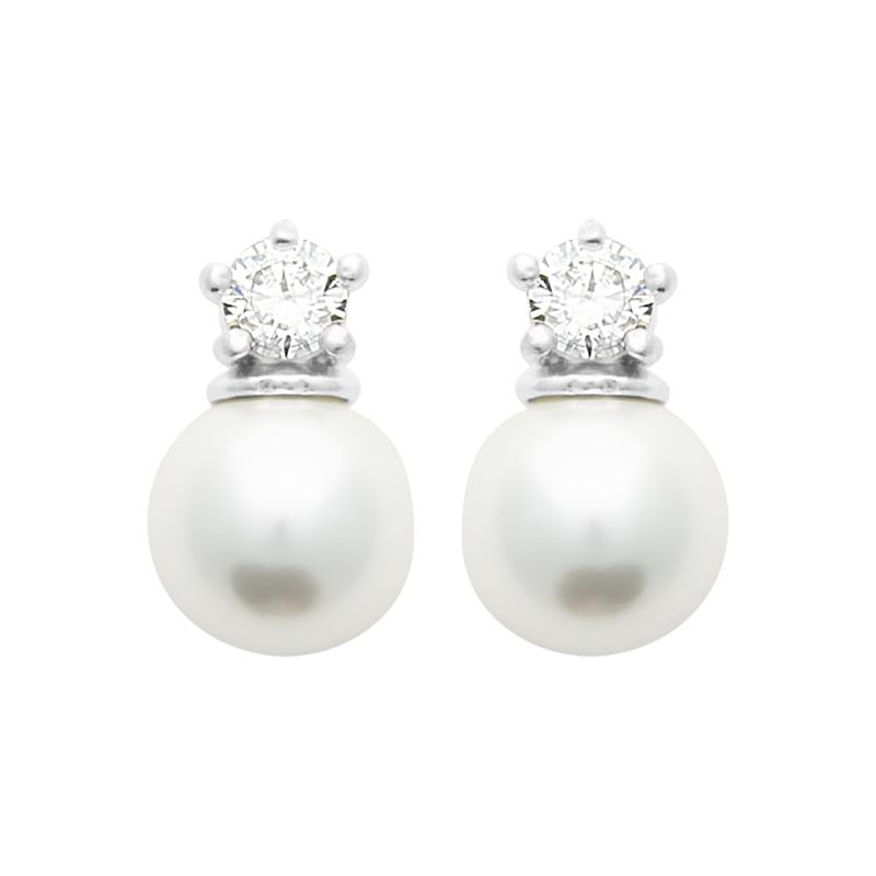 Coque de Nacre Puces d'oreilles argent 130801014