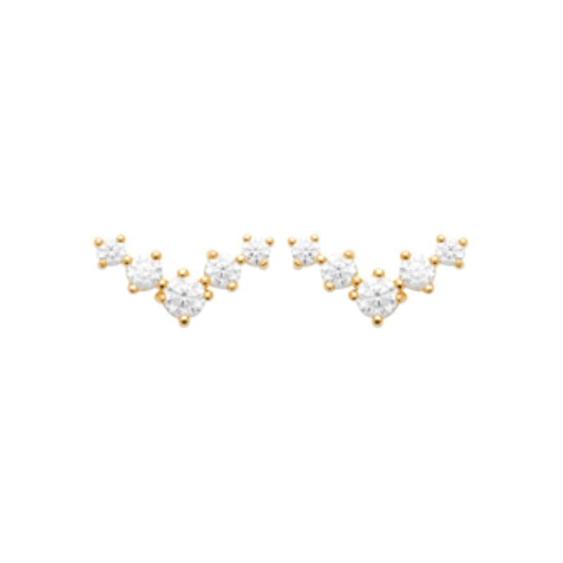 Coque de Nacre Puces d'oreilles plaqué or 23055410
