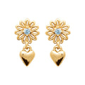 Coque de Nacre Puces d'oreilles plaqué or 23082460