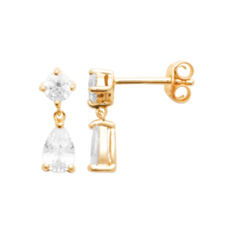 Coque de Nacre Boucles d'oreilles pendantes plaqué or 23057510
