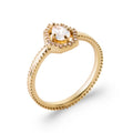 Coque de Nacre Bague solitaire plaqué or 2950410