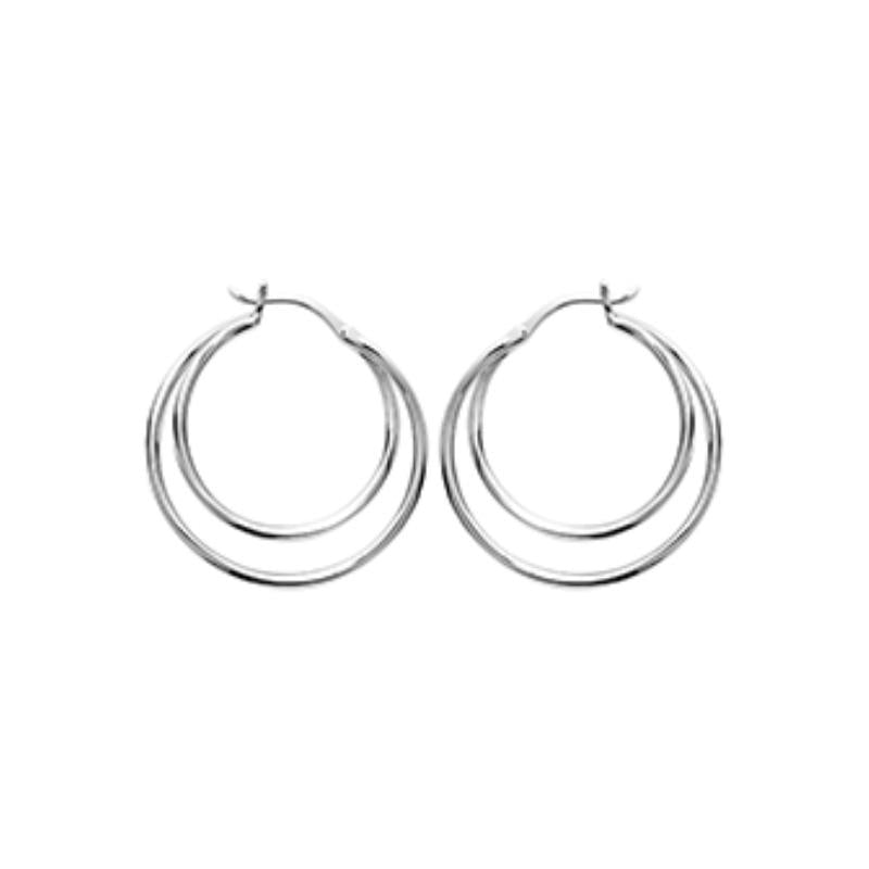 Coque de Nacre Créoles argent 7626800