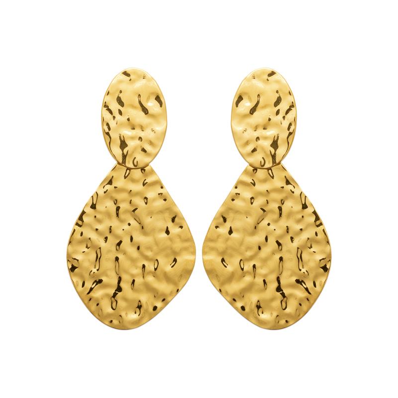 Coque de Nacre Boucles d'oreilles pendantes acier doré 3133809
