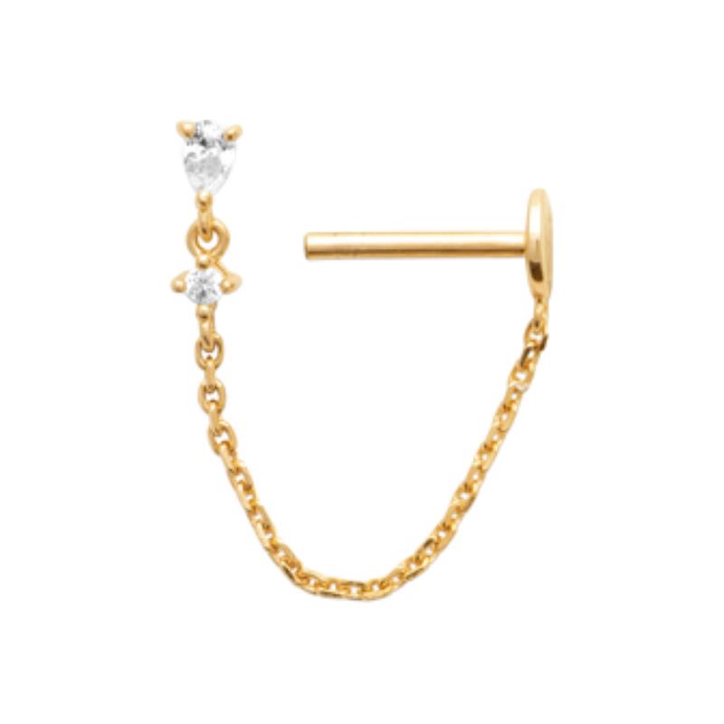 Coque de Nacre Piercing plaqué or 23071810