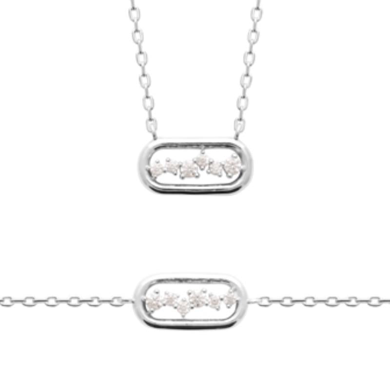 Coque de Nacre Collier argent 873863