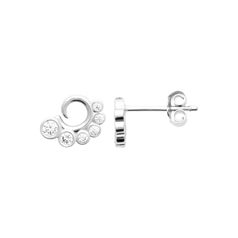 Coque de Nacre Boucles d'oreilles argent 13081310