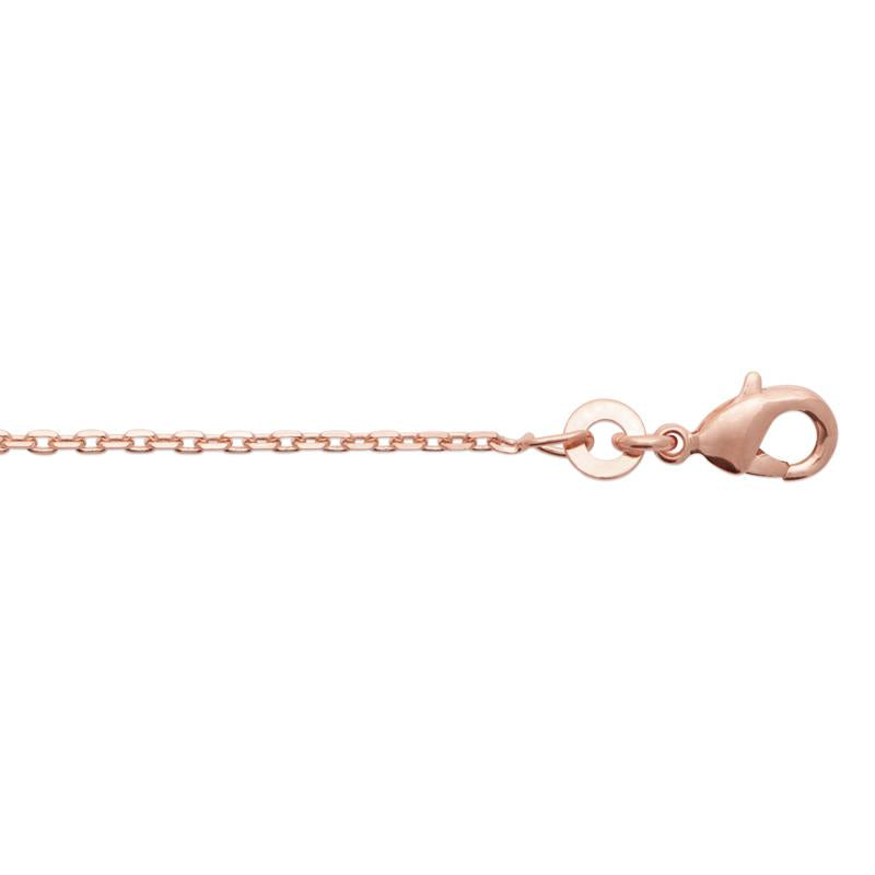 Coque de Nacre Chaîne maille forçat plaqué or rose 229040
