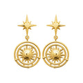 Coque de Nacre Boucles d'oreilles pendantes acier doré 3133509