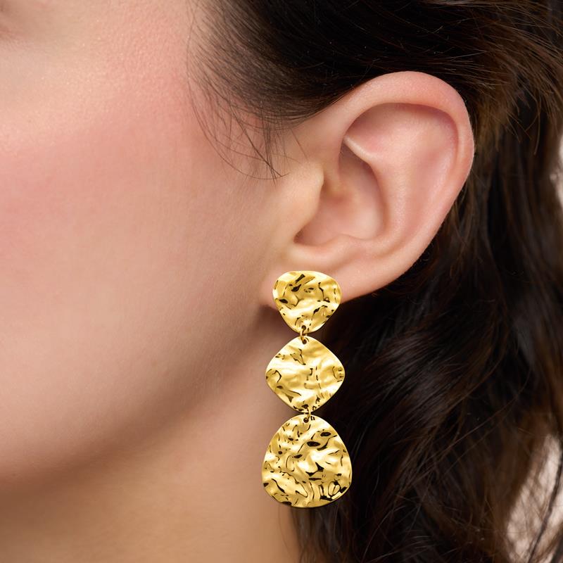 Izee Boucles d'oreilles pendantes acier doré 3134609