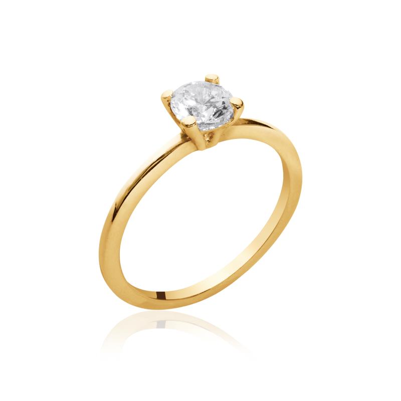 Coque de Nacre Bague solitaire plaqué or 22318105