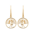 Coque de Nacre Boucles d'oreilles pendantes plaqué or 23062510