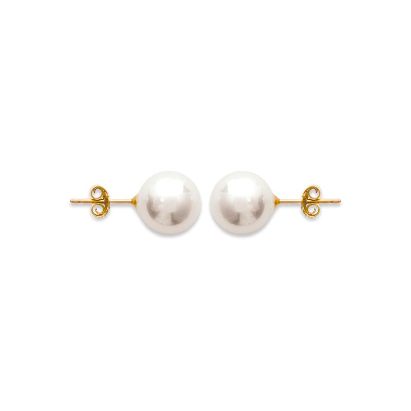 Coque de Nacre Boucles d'oreilles plaqué or 24010