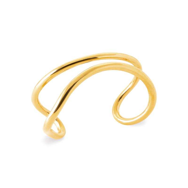 Coque de Nacre Bracelet jonc acier doré 312301
