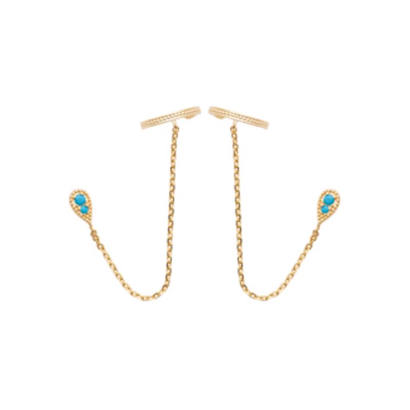 Coque de Nacre Boucles d'oreilles plaqué or 2599330