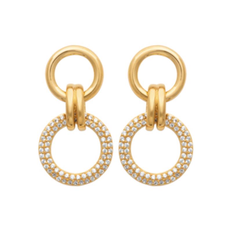 Coque de Nacre Boucles d'oreilles pendantes plaqué or 2583710