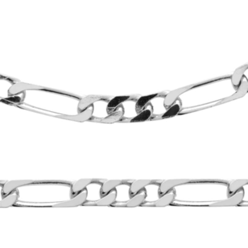 Coque de Nacre Chaîne maille figaro argent 733180