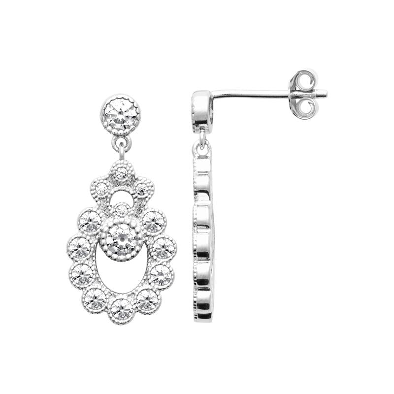 Coque de Nacre Boucles d'oreilles pendantes argent 13089810