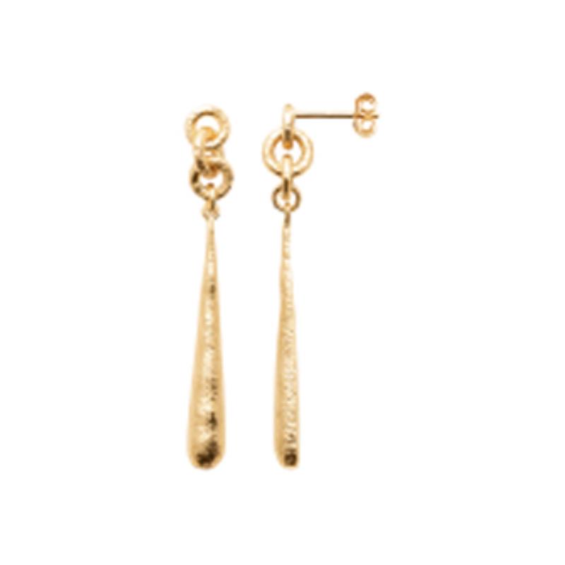 Coque de Nacre Boucles d'oreilles pendantes plaqué or 23050400