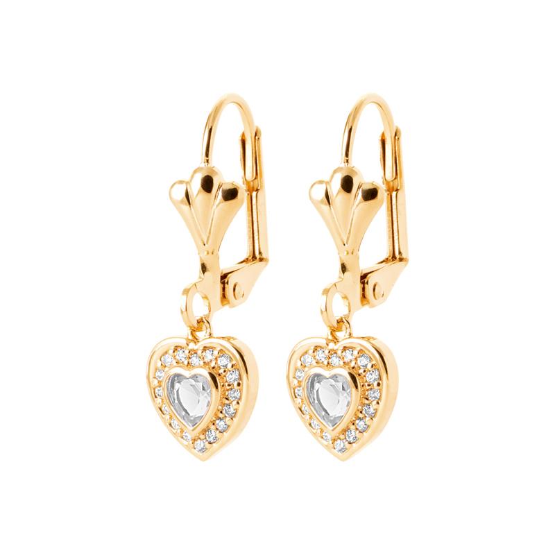 Coque de Nacre Boucles d'oreilles plaqué or 23081810