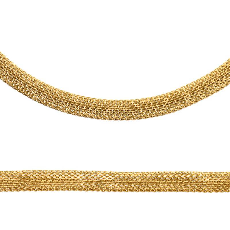 Coque de Nacre Chaîne acier doré 312372
