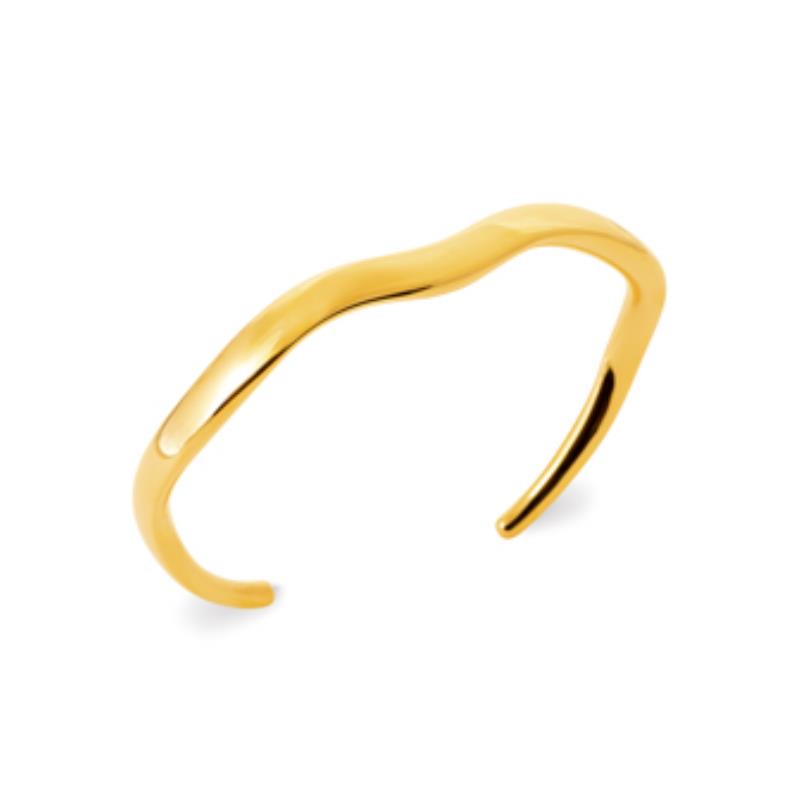Coque de Nacre Bracelet jonc acier doré 312255
