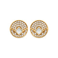 Coque de Nacre Puces d'oreilles plaqué or 2584704