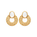 Coque de Nacre Boucles d'oreilles plaqué or 2561610