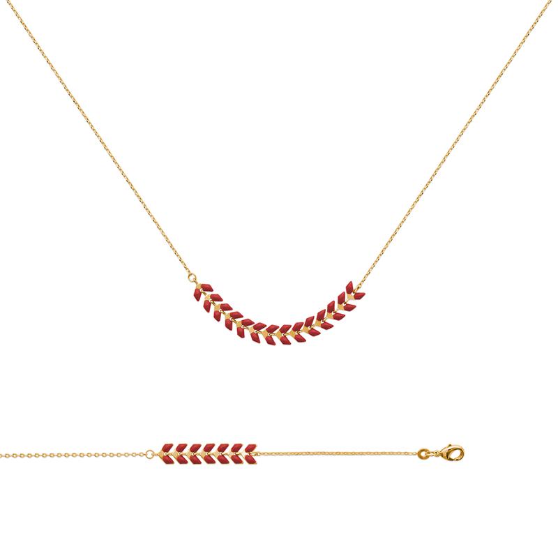 Coque de Nacre Collier plaqué or 290934