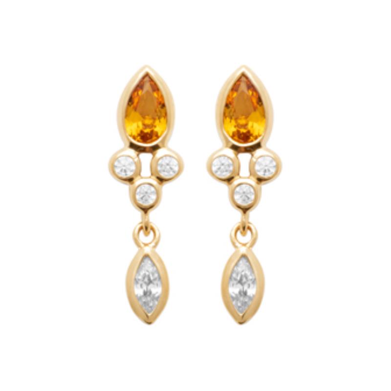 Coque de Nacre Boucles d'oreilles pendantes plaqué or 23038990