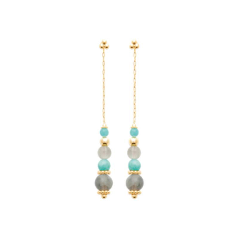 Coque de Nacre Boucles d'oreilles pendantes plaqué or 23048515