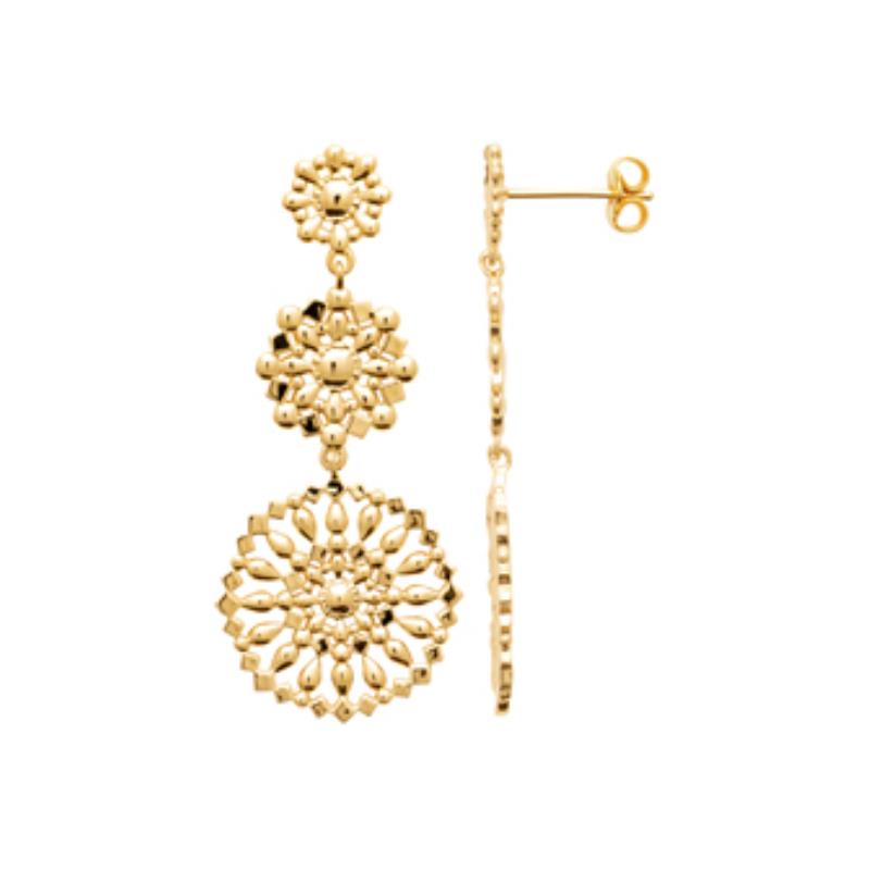 Coque de Nacre Boucles d'oreilles pendantes plaqué or 23073000