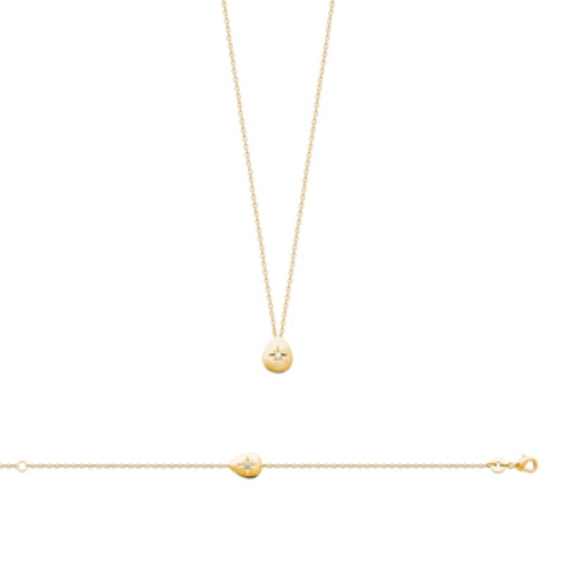 Coque de Nacre Chaîne plaqué or 973651