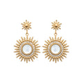 Coque de Nacre Boucles d'oreilles pendantes plaqué or 2576404