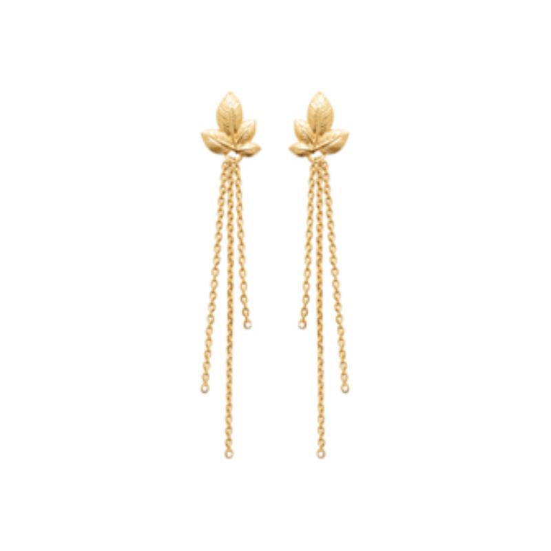 Coque de Nacre Boucles d'oreilles pendantes plaqué or 23037100