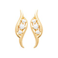 Coque de Nacre Puces d'oreilles plaqué or 23056810